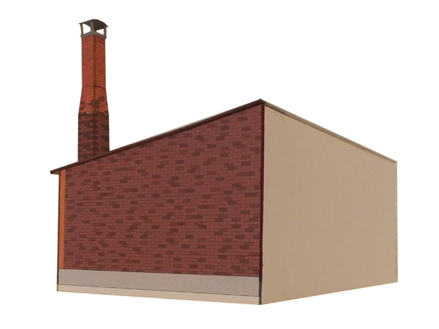 03-14-7-TT - Sächs. Einheitsbau  Werkstattanbau Pultdach