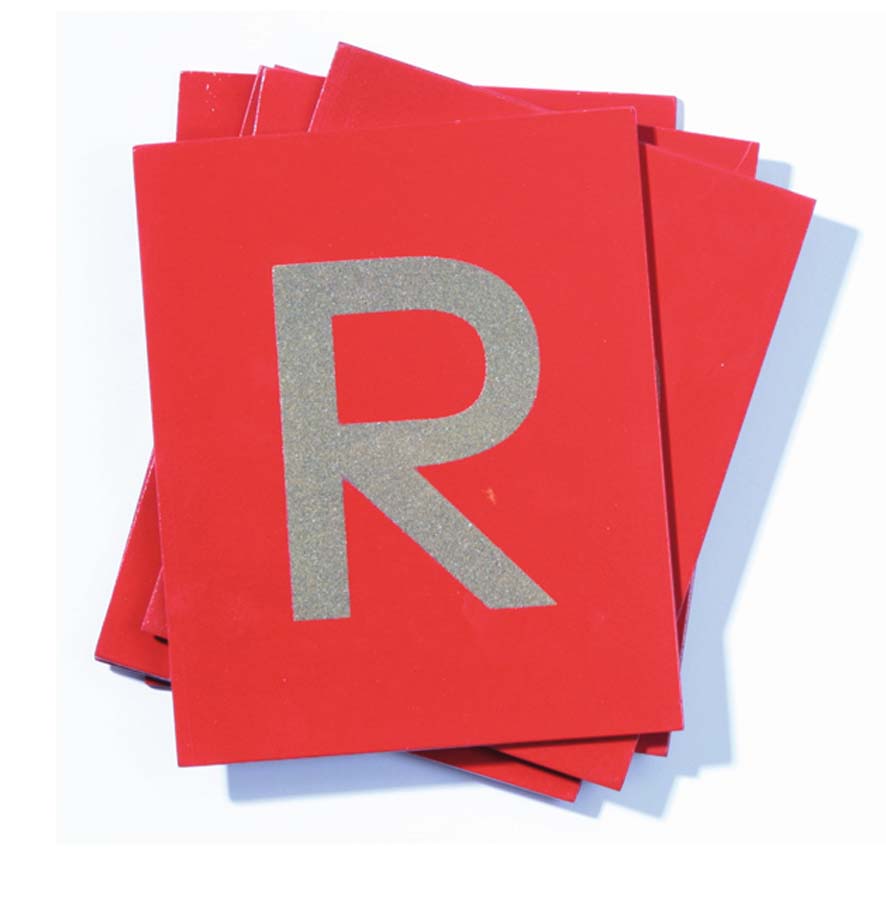 Sandpapier Buchstaben