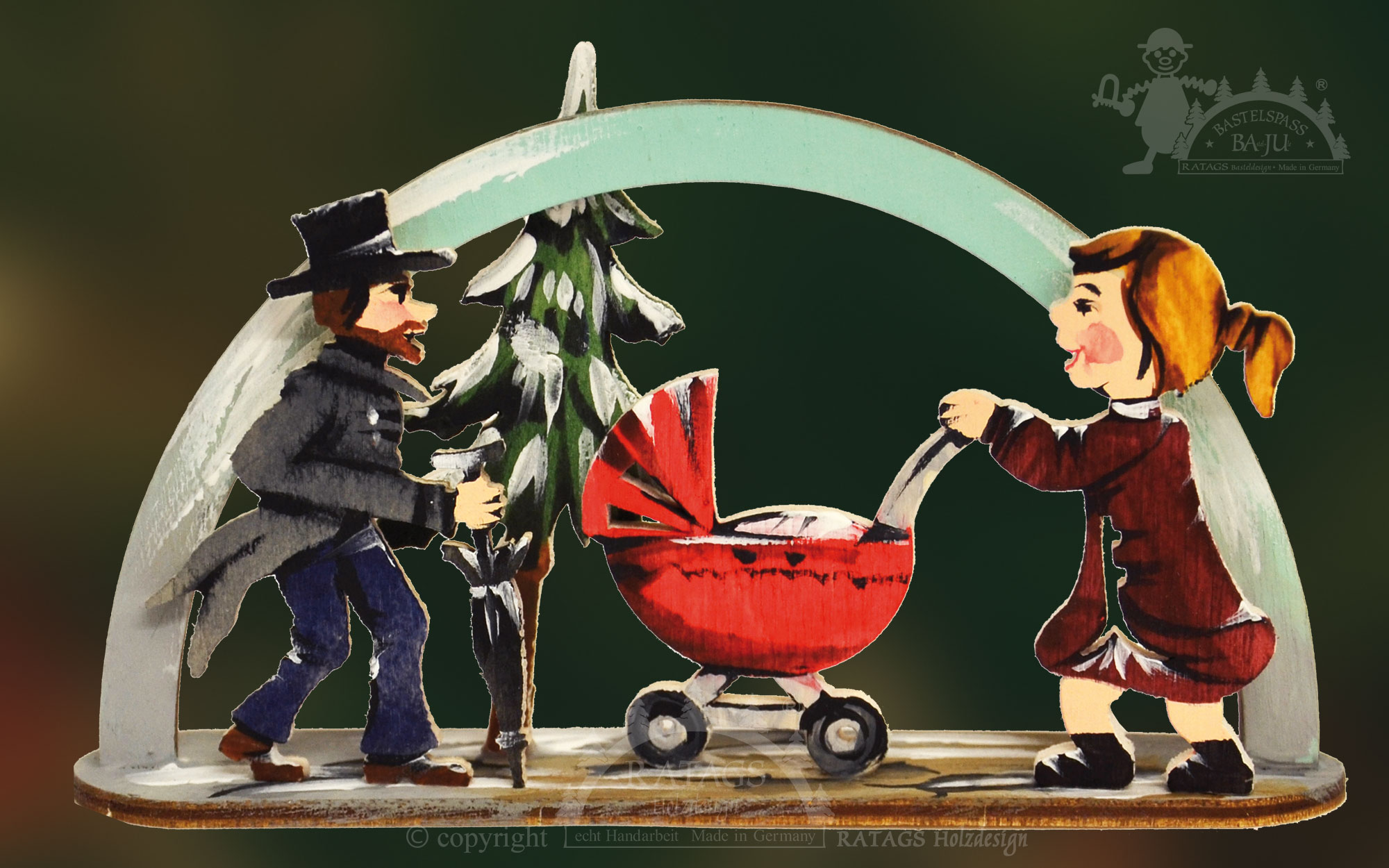 Mini-Schwibbogen zum Basteln Spaziergang