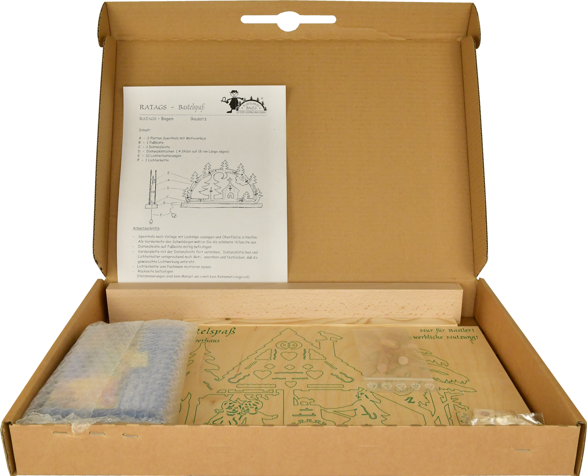 Schwibbogen zum Basteln, klein, Knusperhaus