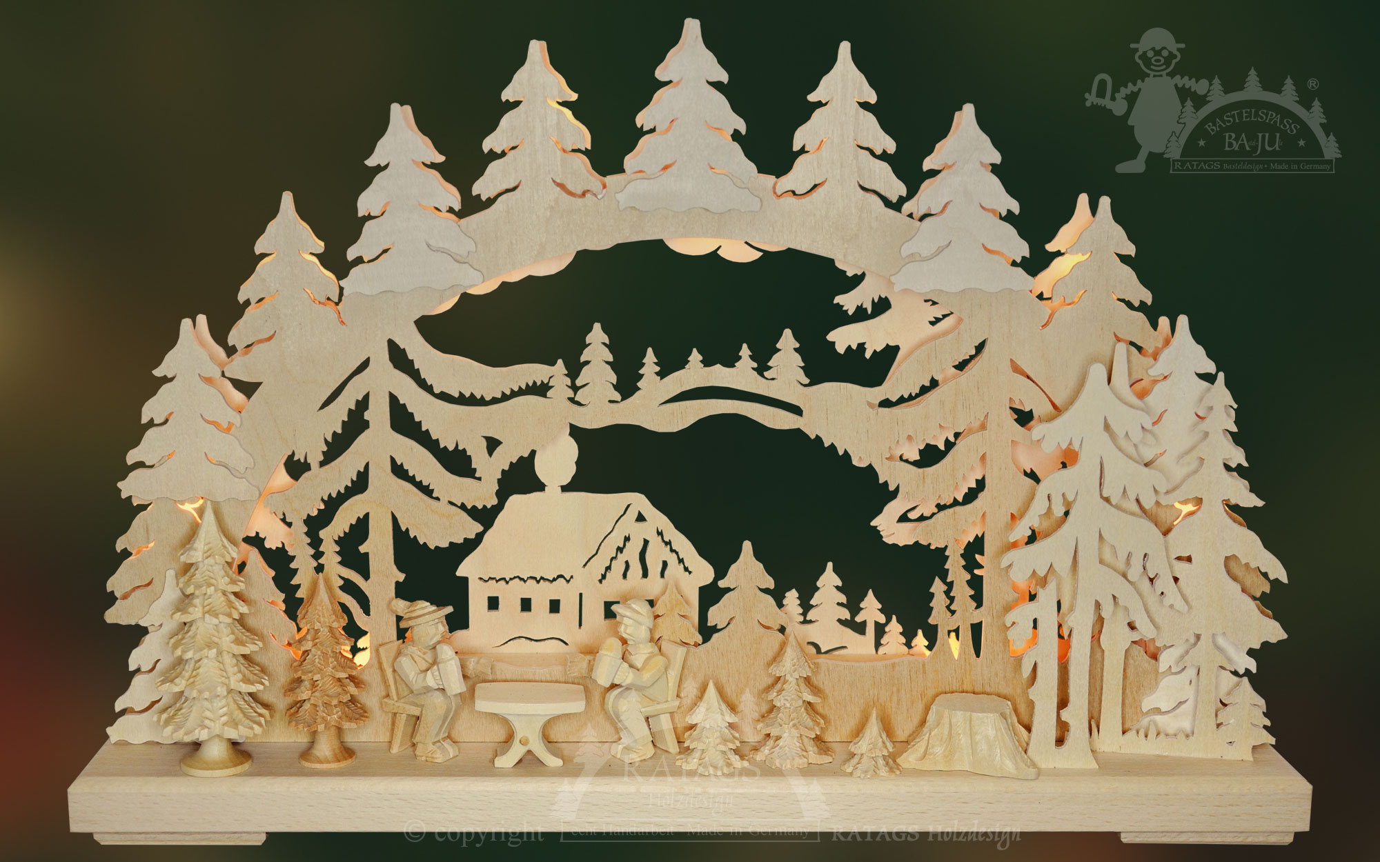 Schwibbogen zum Basteln, klein, Brotzeit