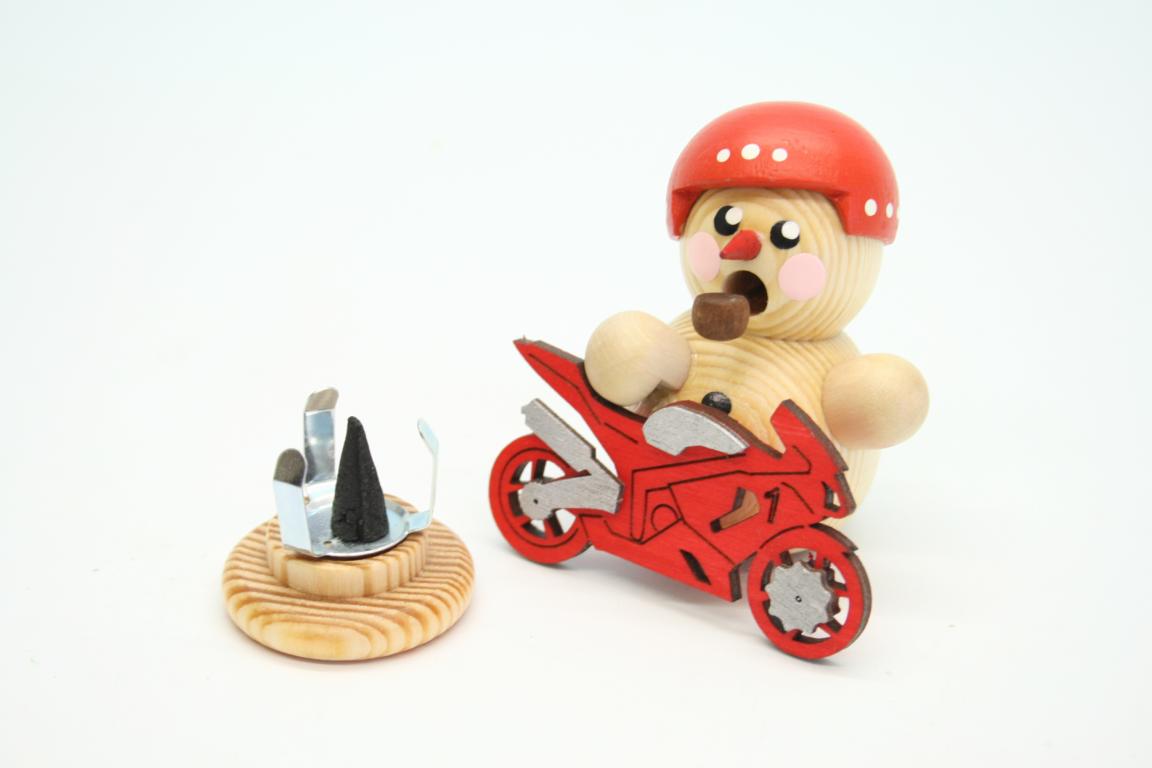 Biker natur mit rotem Bike 8 cm