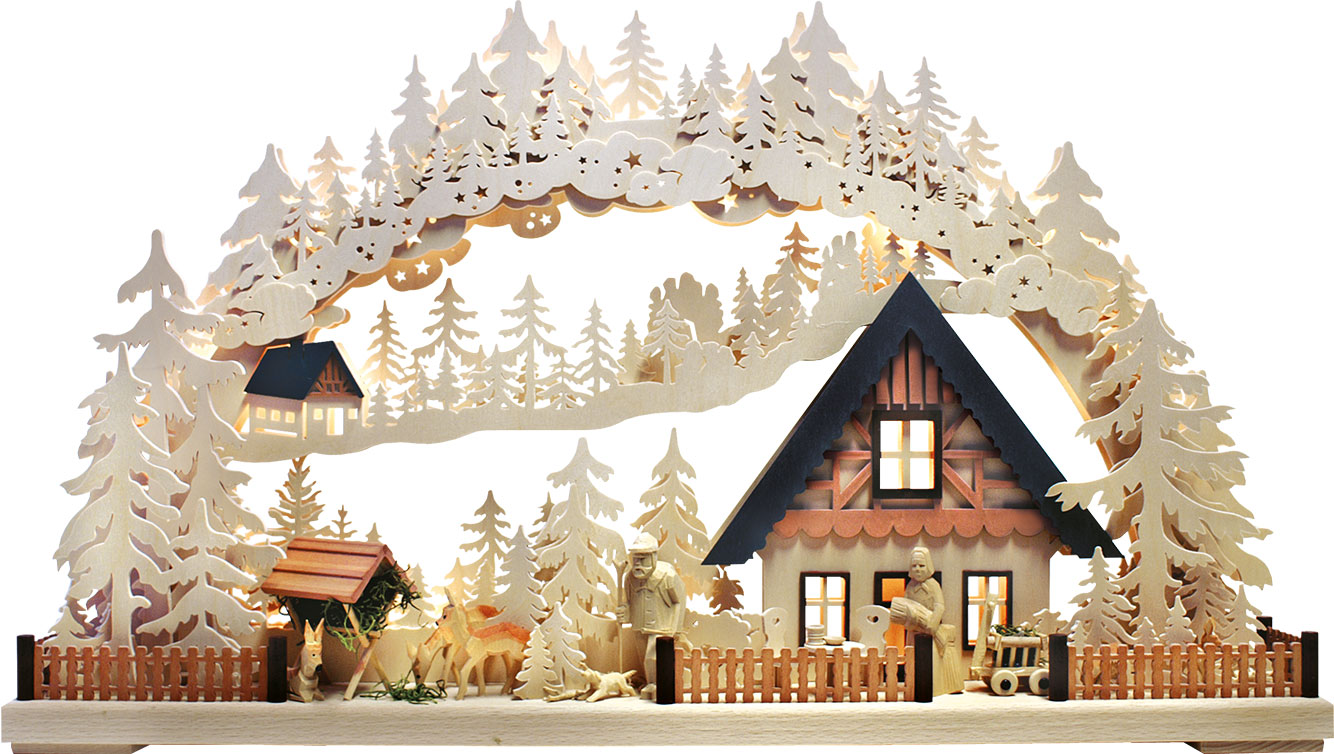 3D-Schwibbogen gr., Haus am Wald