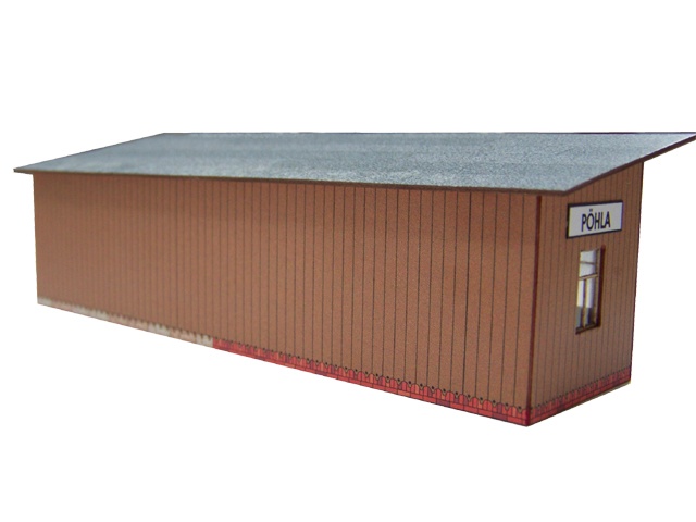 03-17-H0 - Pöhla - Wartehalle aus Holz