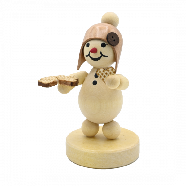 Schneemädchen mit Waffel Sockel 9 cm