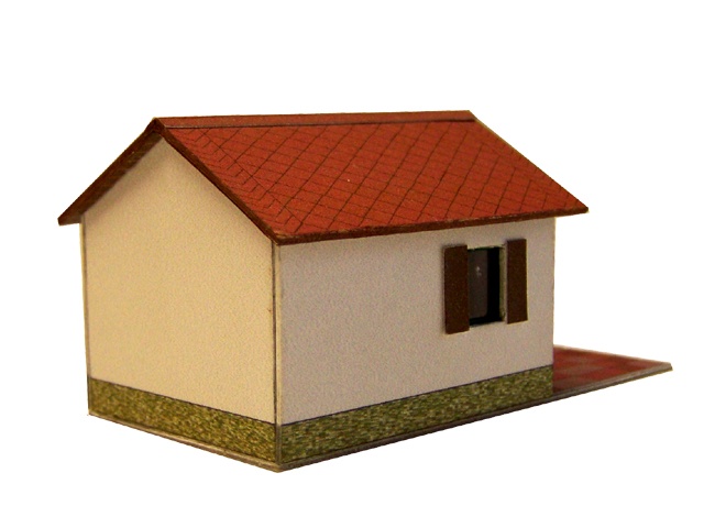 07-01-1-H0  - Gartenlaube - Satteldach - Putz weiß