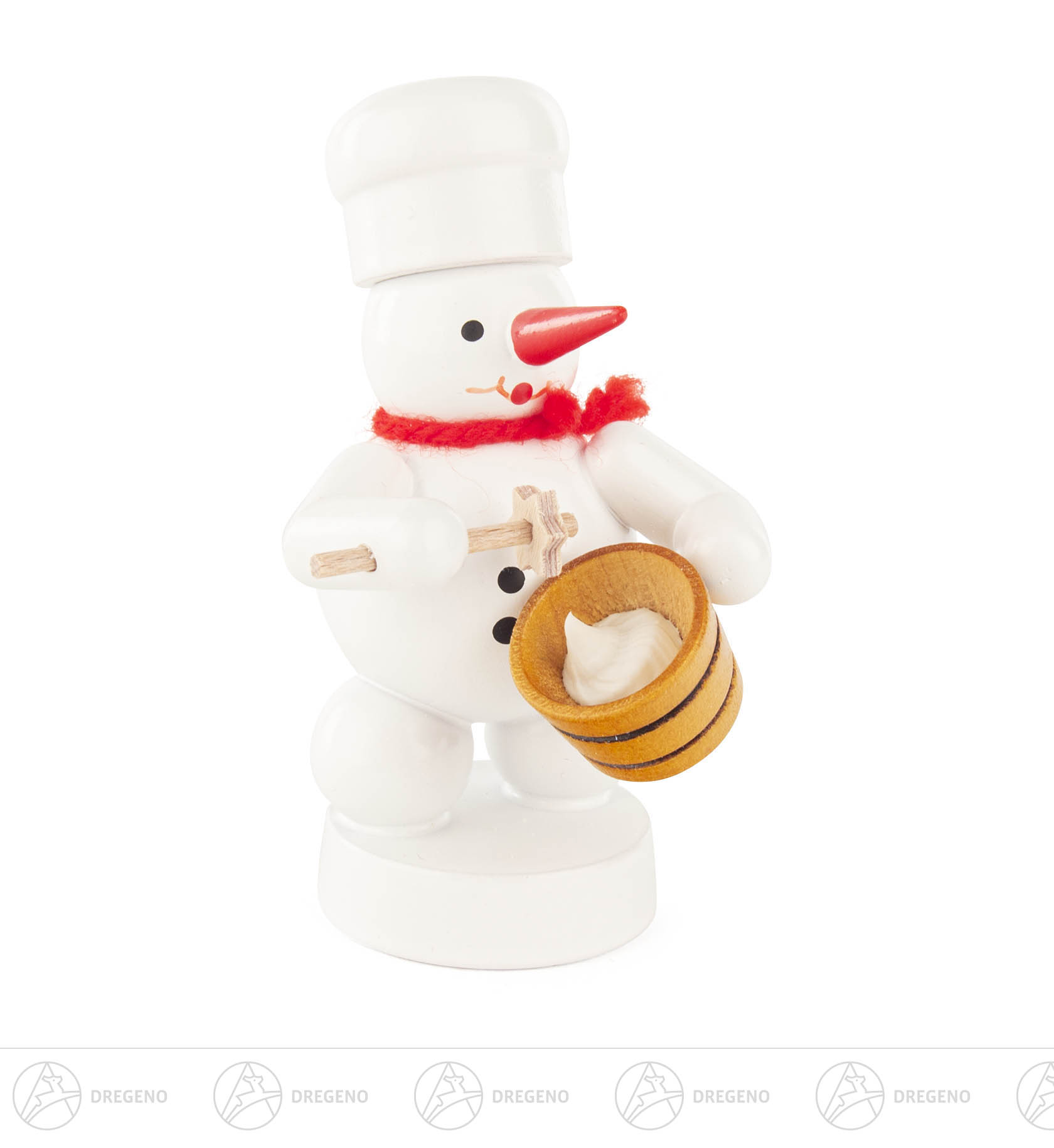 Schneemann Bäcker mit Quirl 8cm