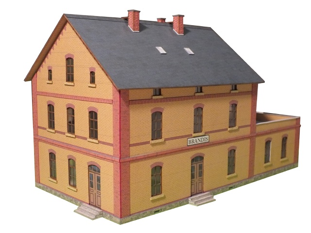 03-20-0-H0 - Bahnhof Brandis - Empfangsgebäude Typ 2