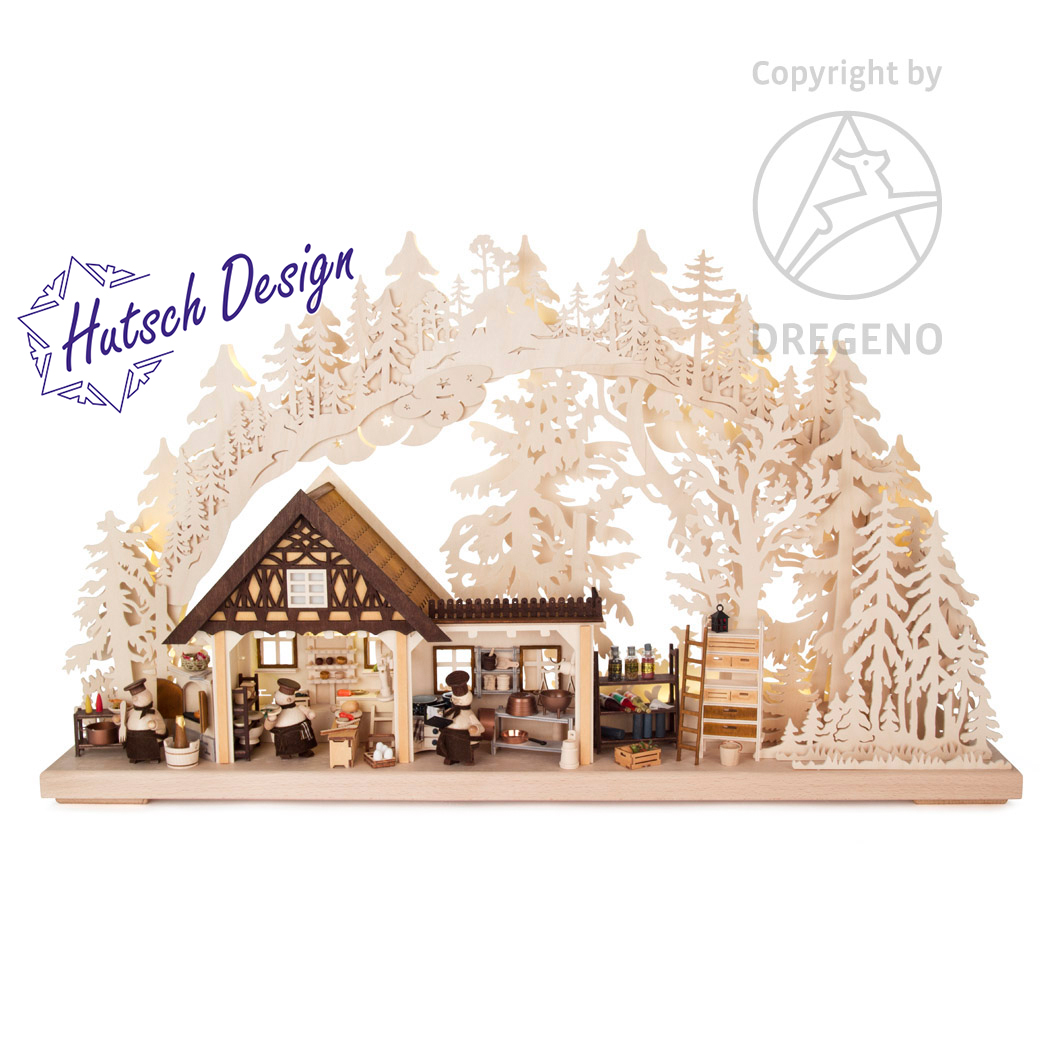 Schwibbogen Kochprofis groß, indirekt elektrisch beleuchtet