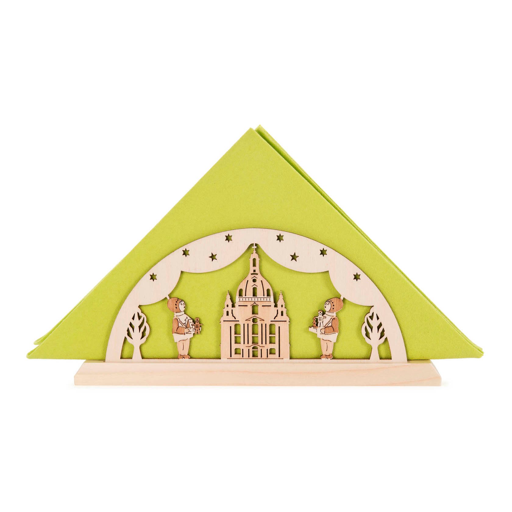 Serviettenständer mit Dresdner Frauenkirche 23x10cm