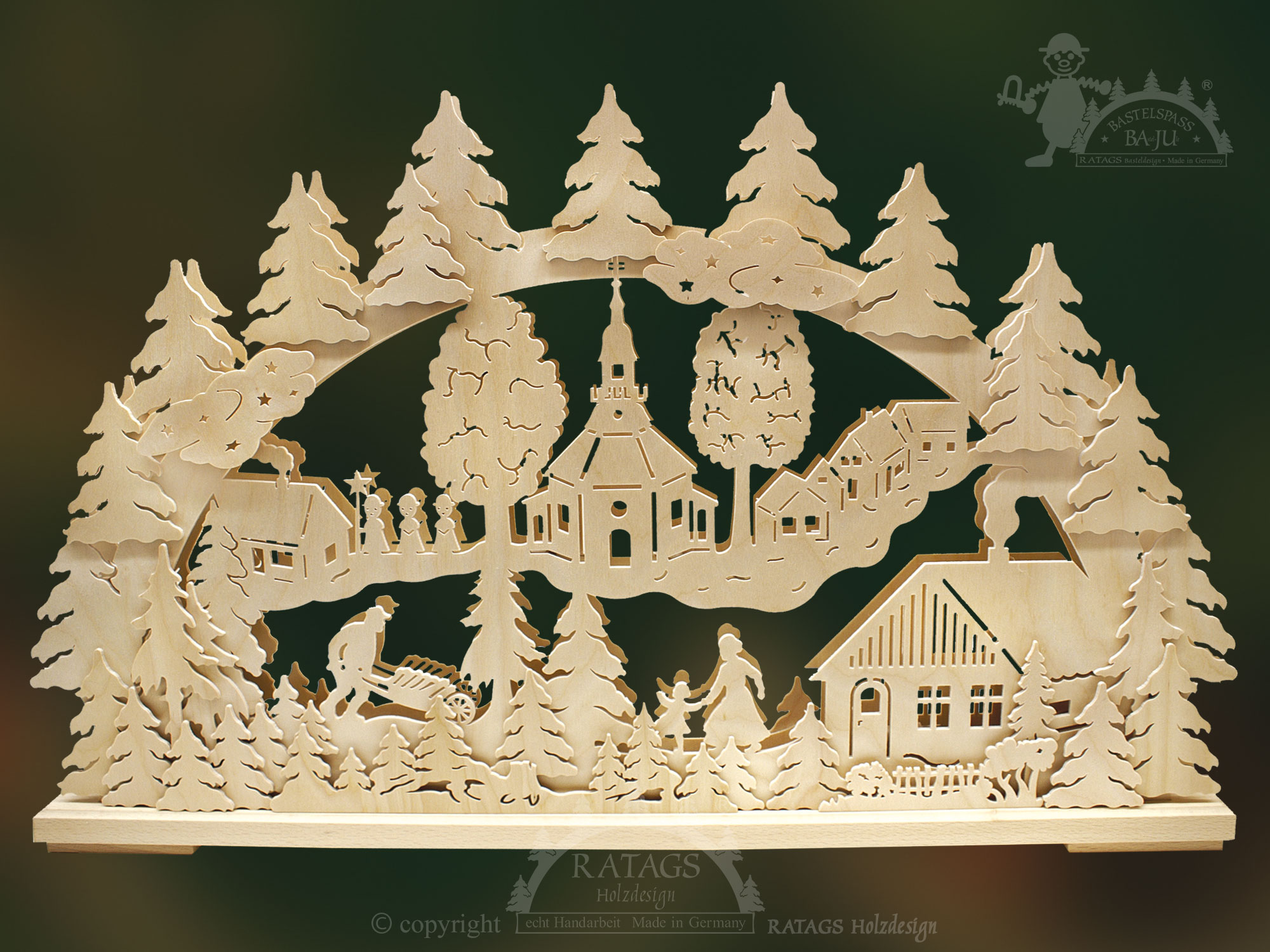 Schwibbogen zum Basteln, groß, Seiffen