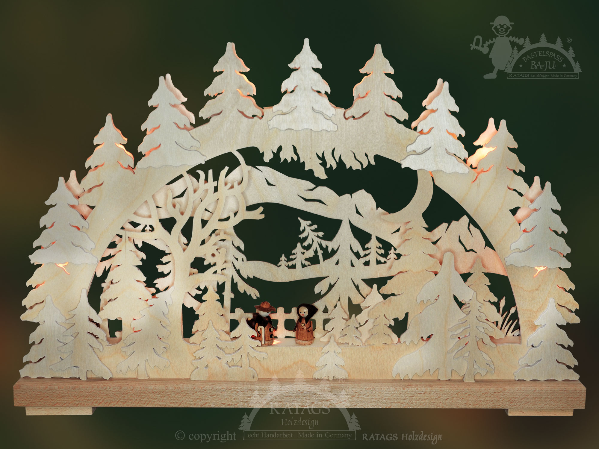 Schwibbogen zum Basteln, klein, Bergwandern