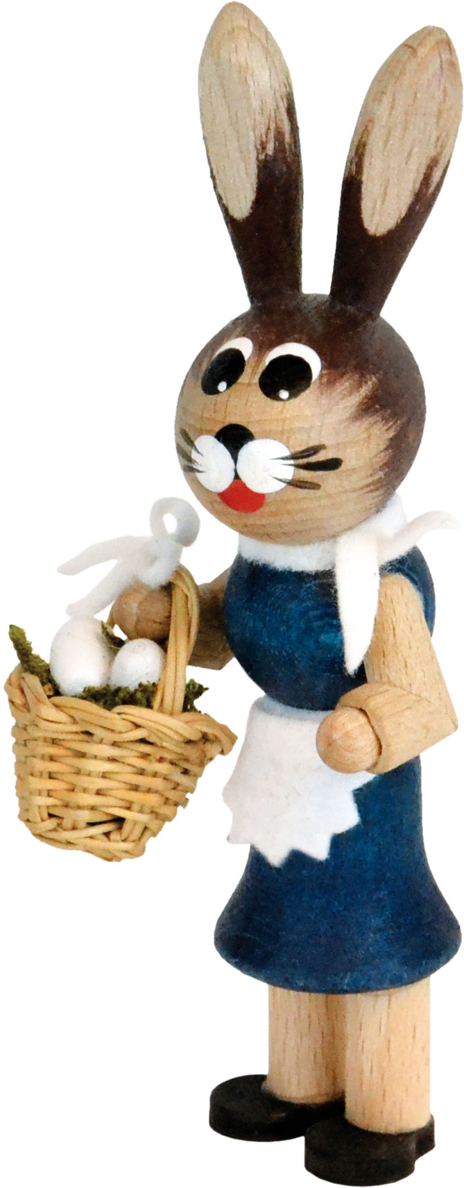 Osterhäsin, blau, Eierkörbchen