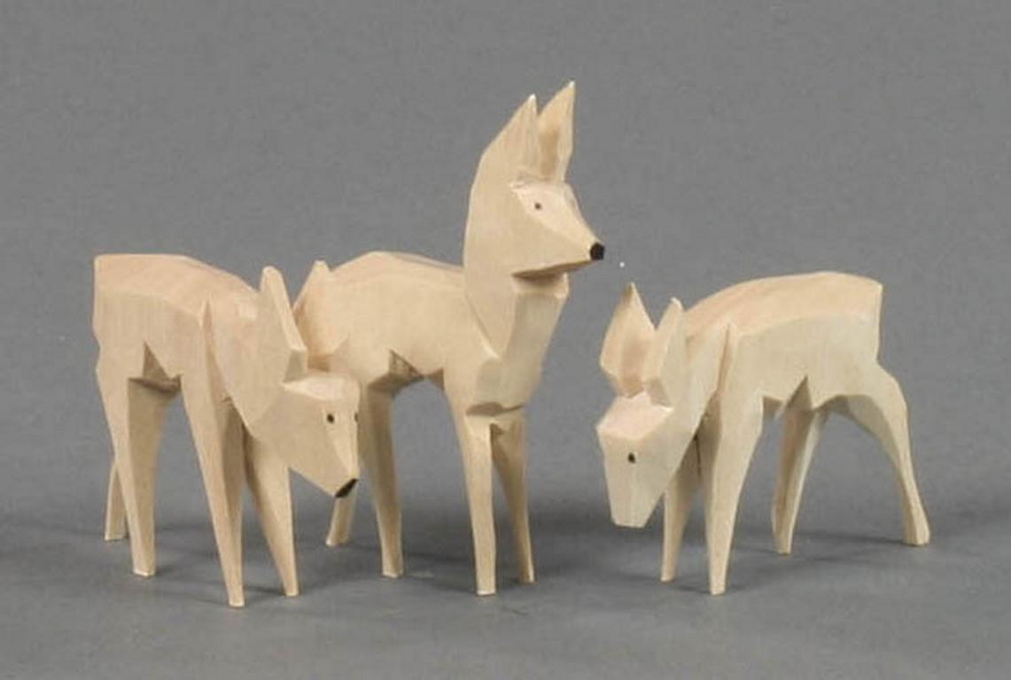 Rehe geschnitzt (3)