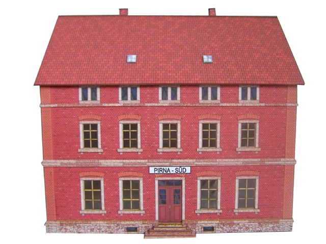 03-18-1-N - Sächsischer Bahnhof  Klinkerbau 2,5-stöckig Typ 1
