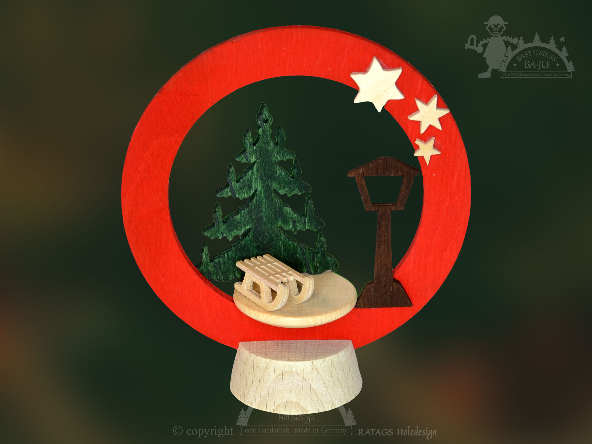 Sockelring zum Basteln, Am Weihnachtsbau