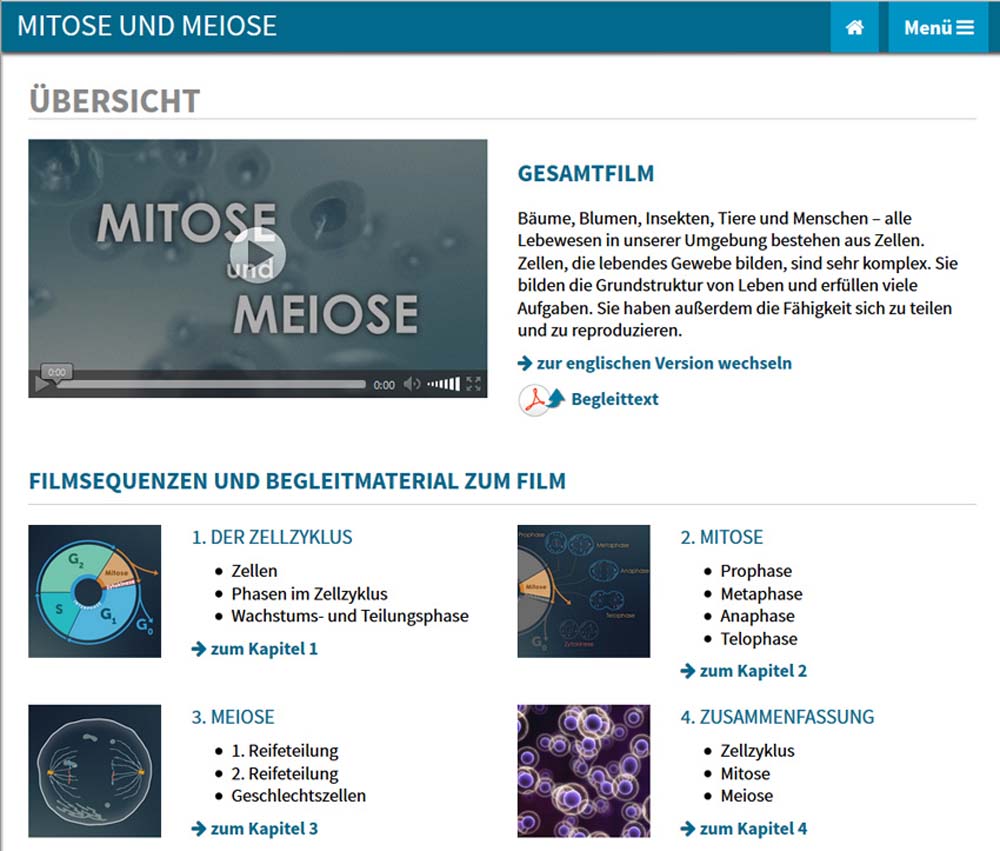 Didaktische DVD Mitose und Meiose