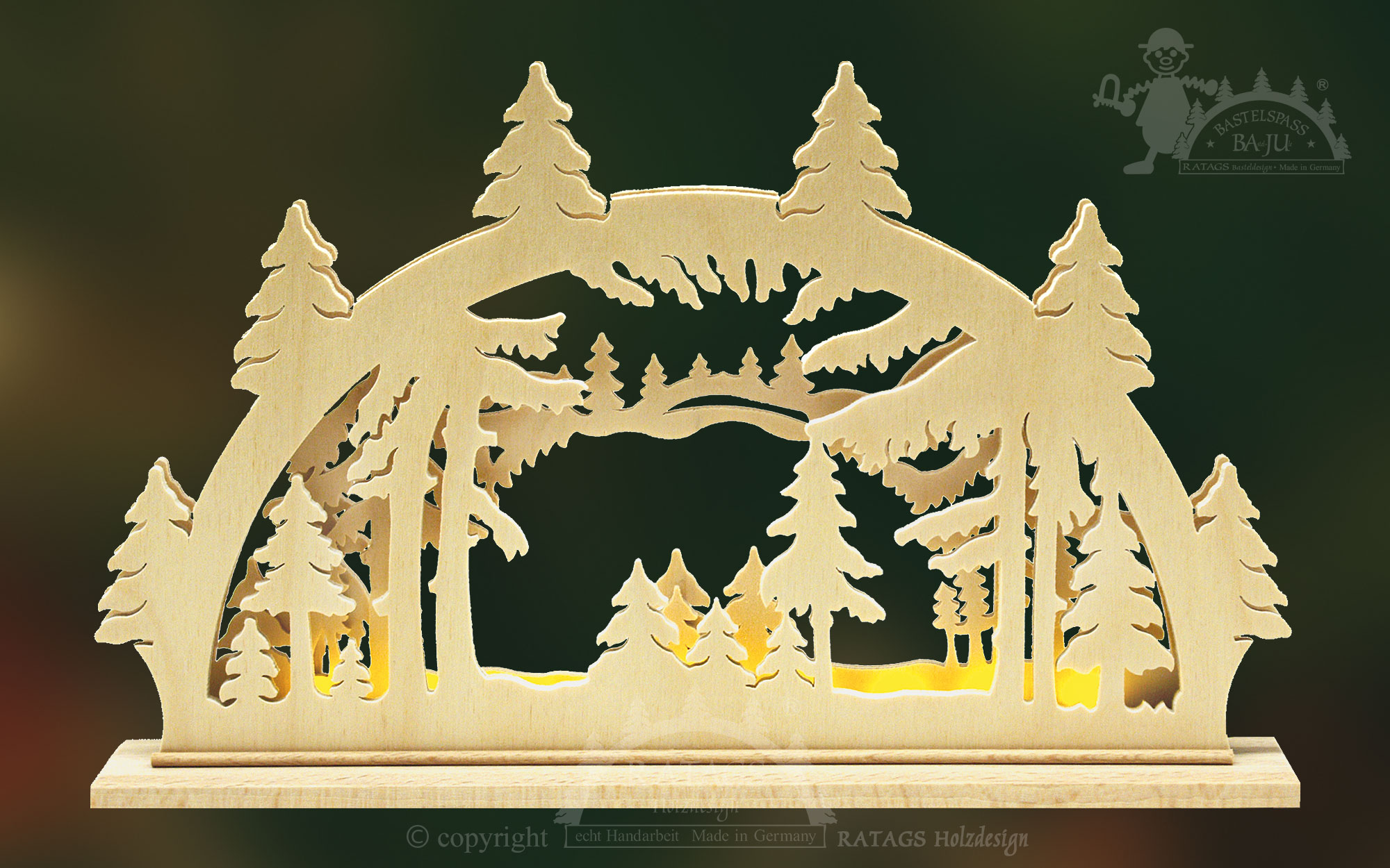 Schwibbogen mit LED zum Basteln Auf der Lichtung