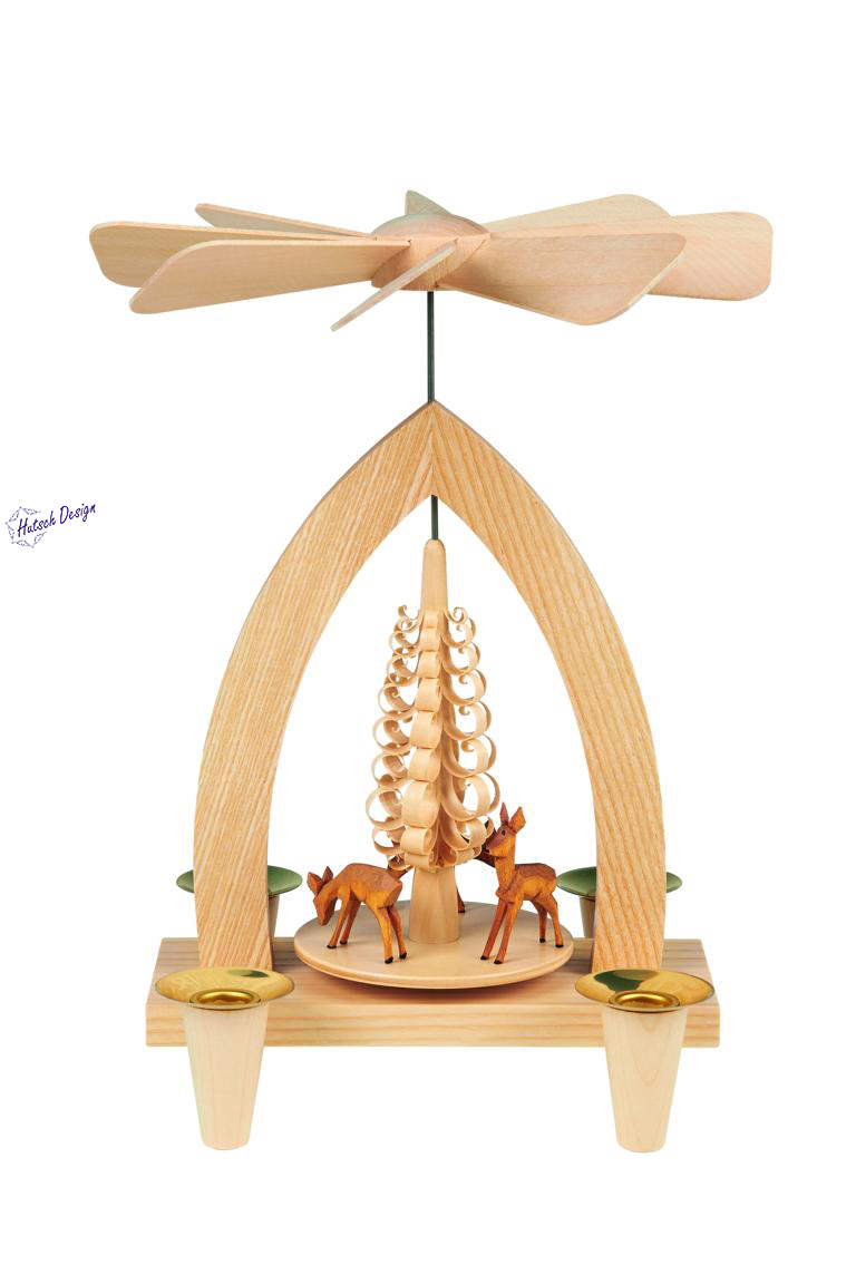 Pyramide mit Rehe 26cm