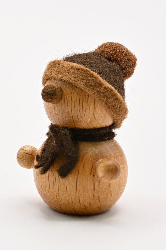 Schneemann, braune Mütze H 4,5 cm