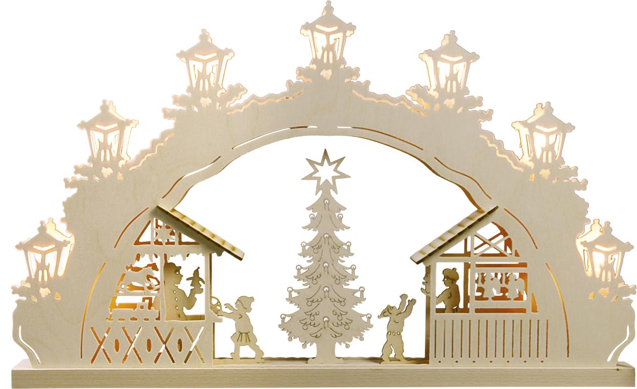 Lichterbogen 7 flg. Weihnachtsmarkt 52,0 x 32,0 x 4,5 cm