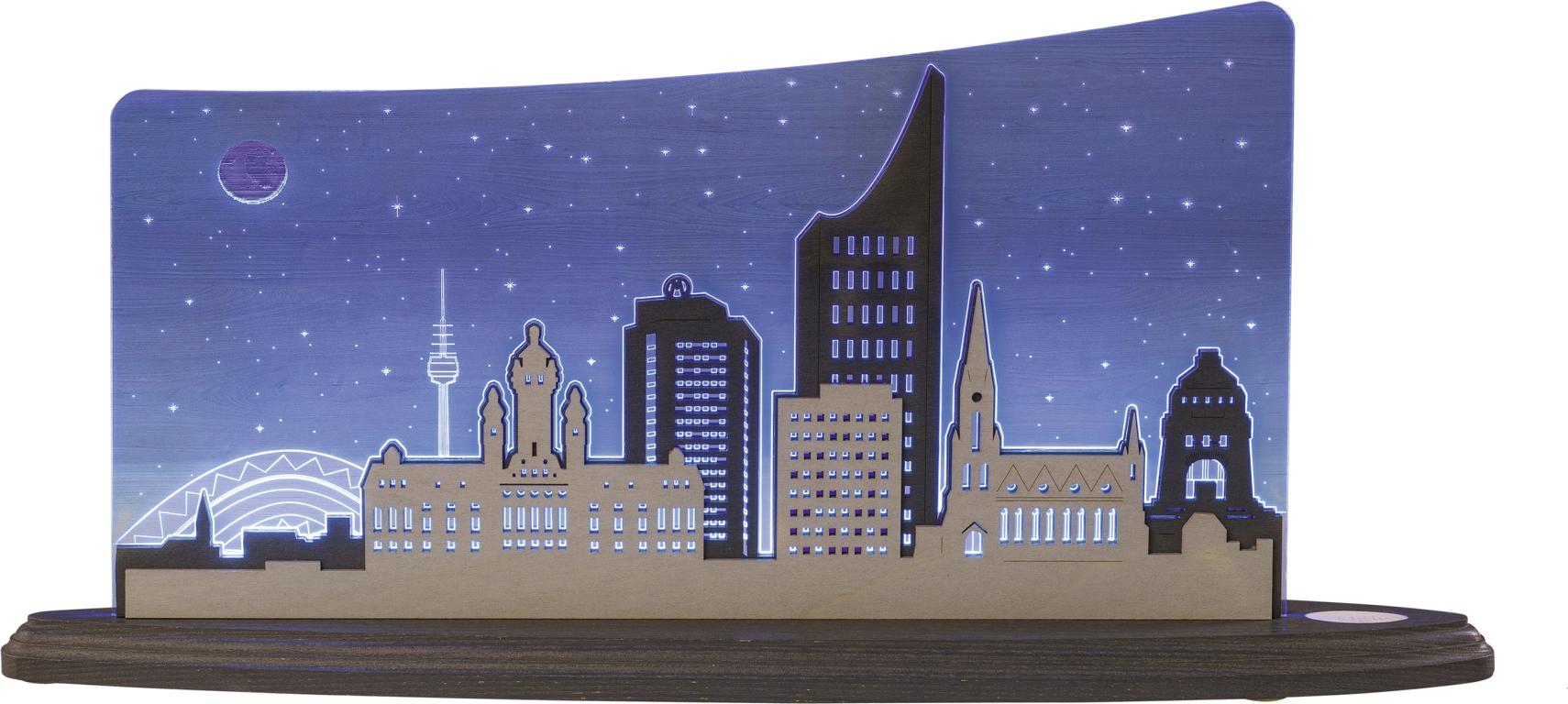 Motivleuchte Leipzig Panorama 47,0 x 23,0 x 8,2 cm