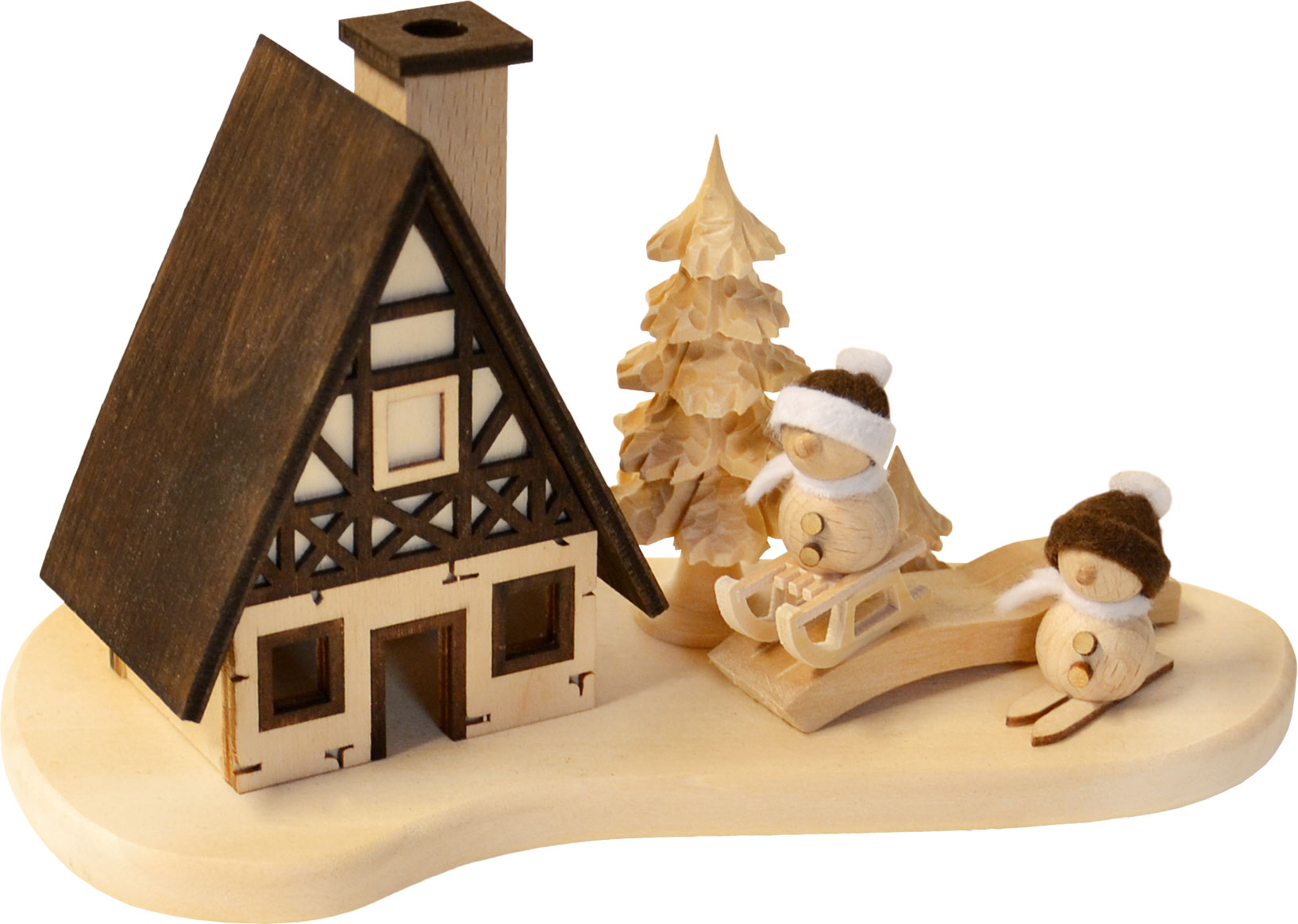 Tischschmuck, Räucherhaus, Schneebällche