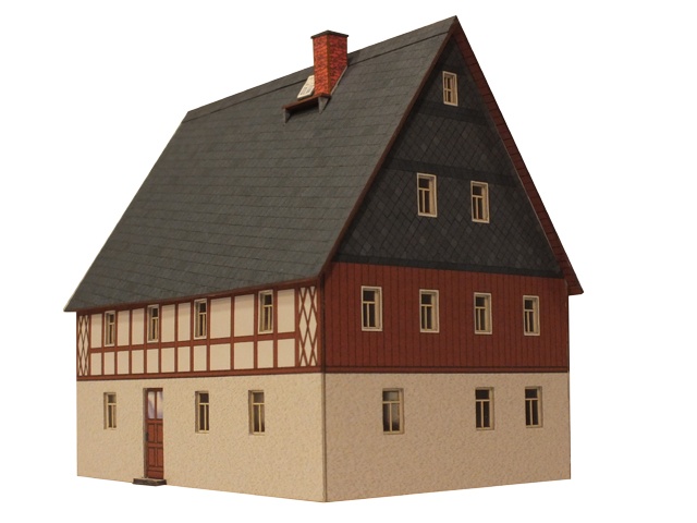 04-16-H0 - Fachwerkhaus Erzgebirge mit Gaube - Schmalzgrube