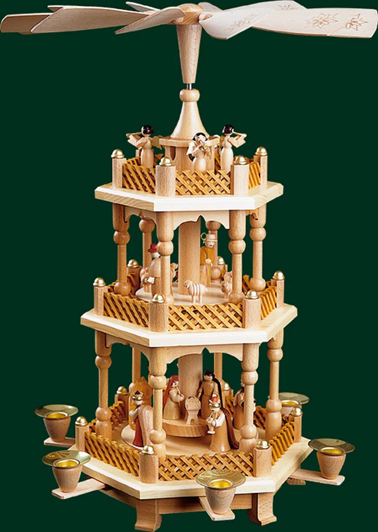 Pyramide Christi Geburt 2-st., natur