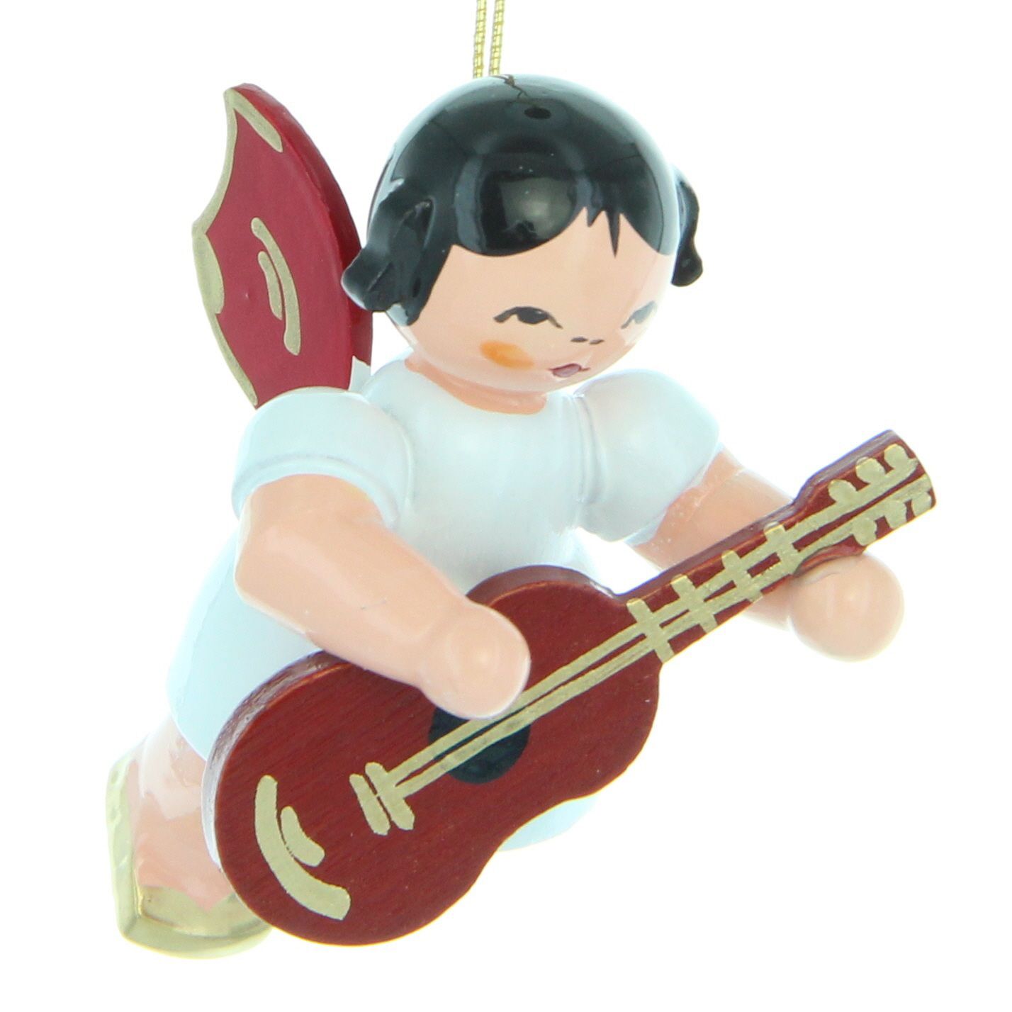 Schwebeengel mit Gitarre, rote Flügel