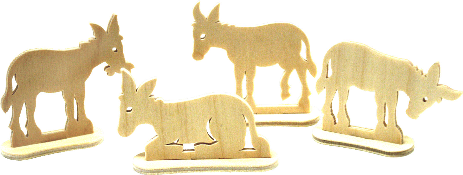 Steckfiguren zum Basteln, Eselset, groß