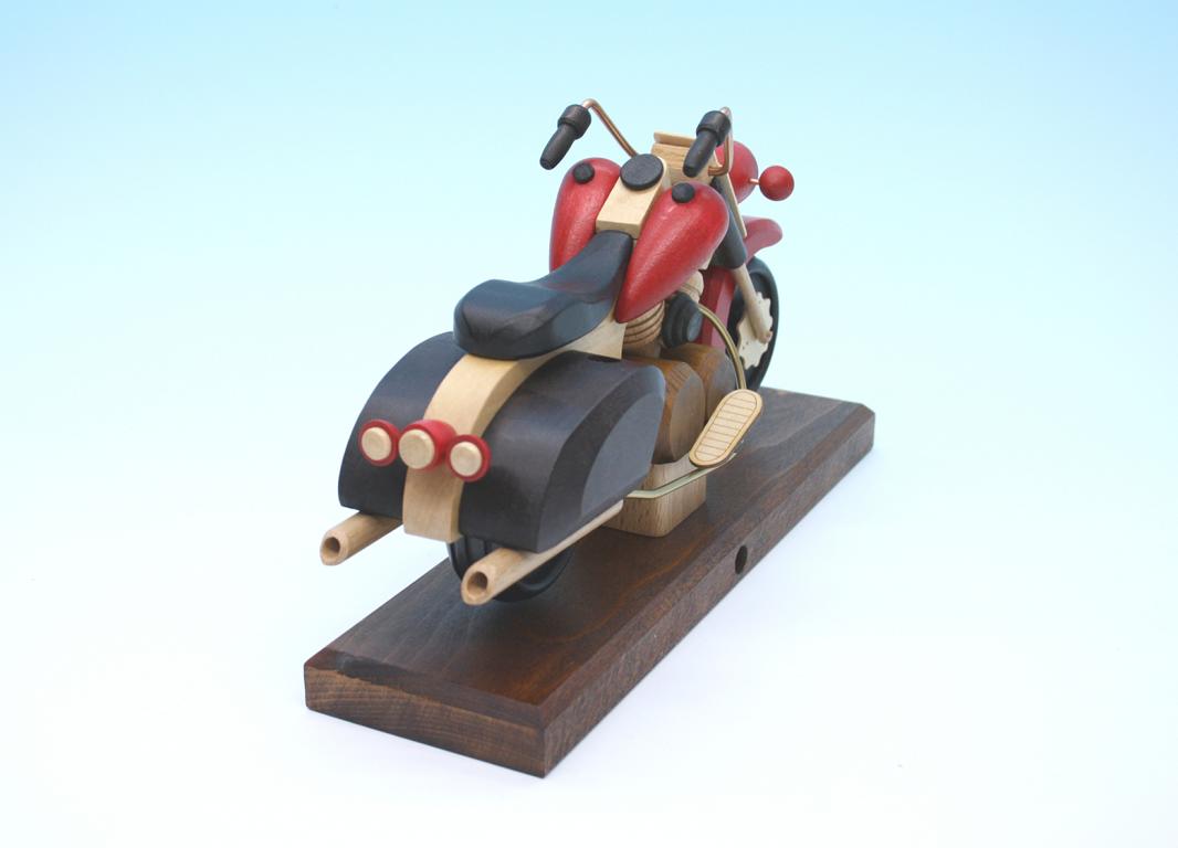 Raeuchermotorrad Chopper rot  27 x8 x 16cm