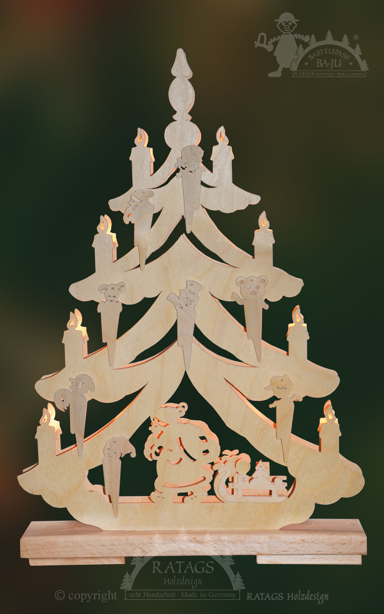 Tanne zum Basteln, klein Weihnachtsmann