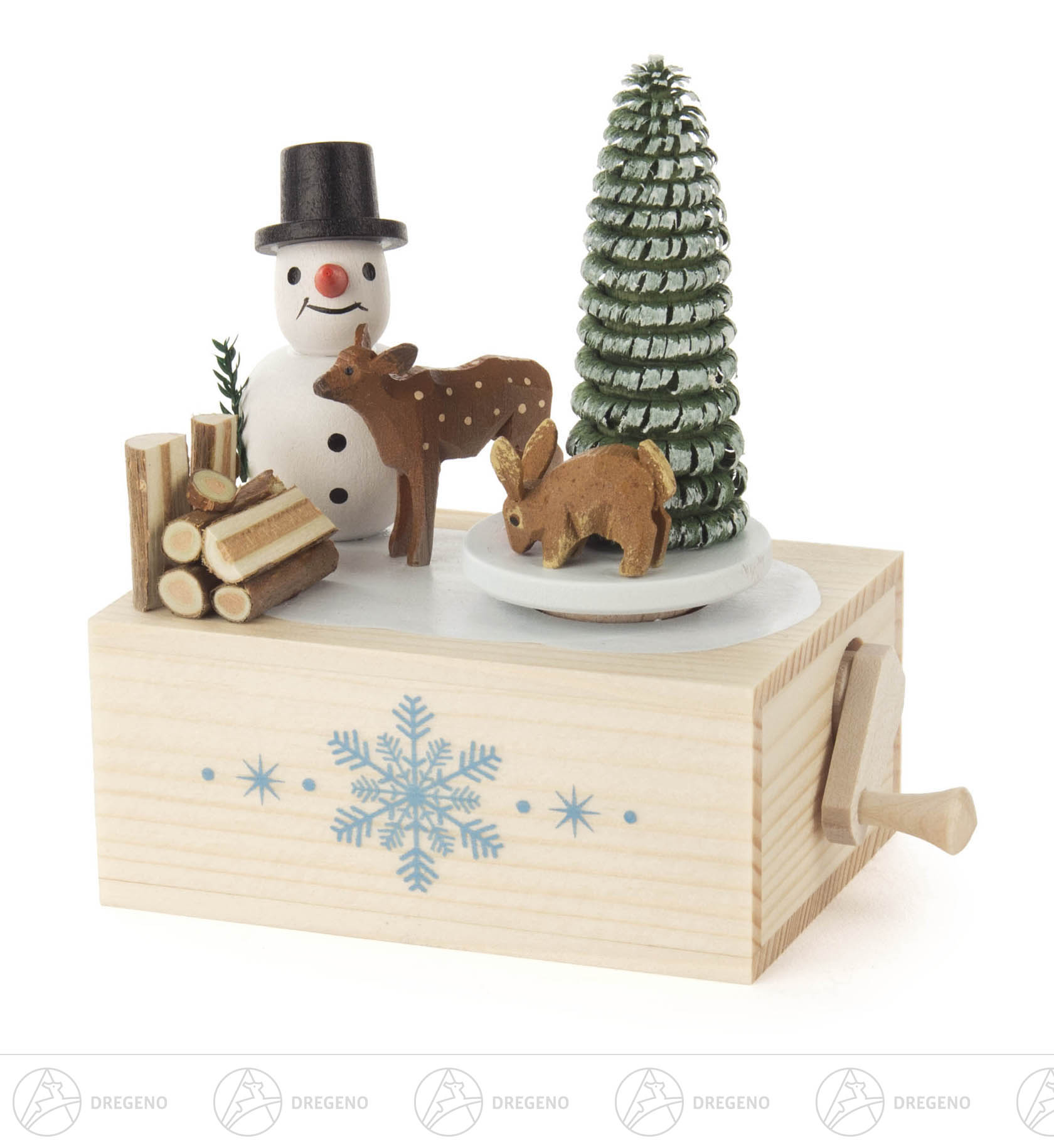 Klimperkästchen Schneemann Melodie: Winter Wonderland 9cm