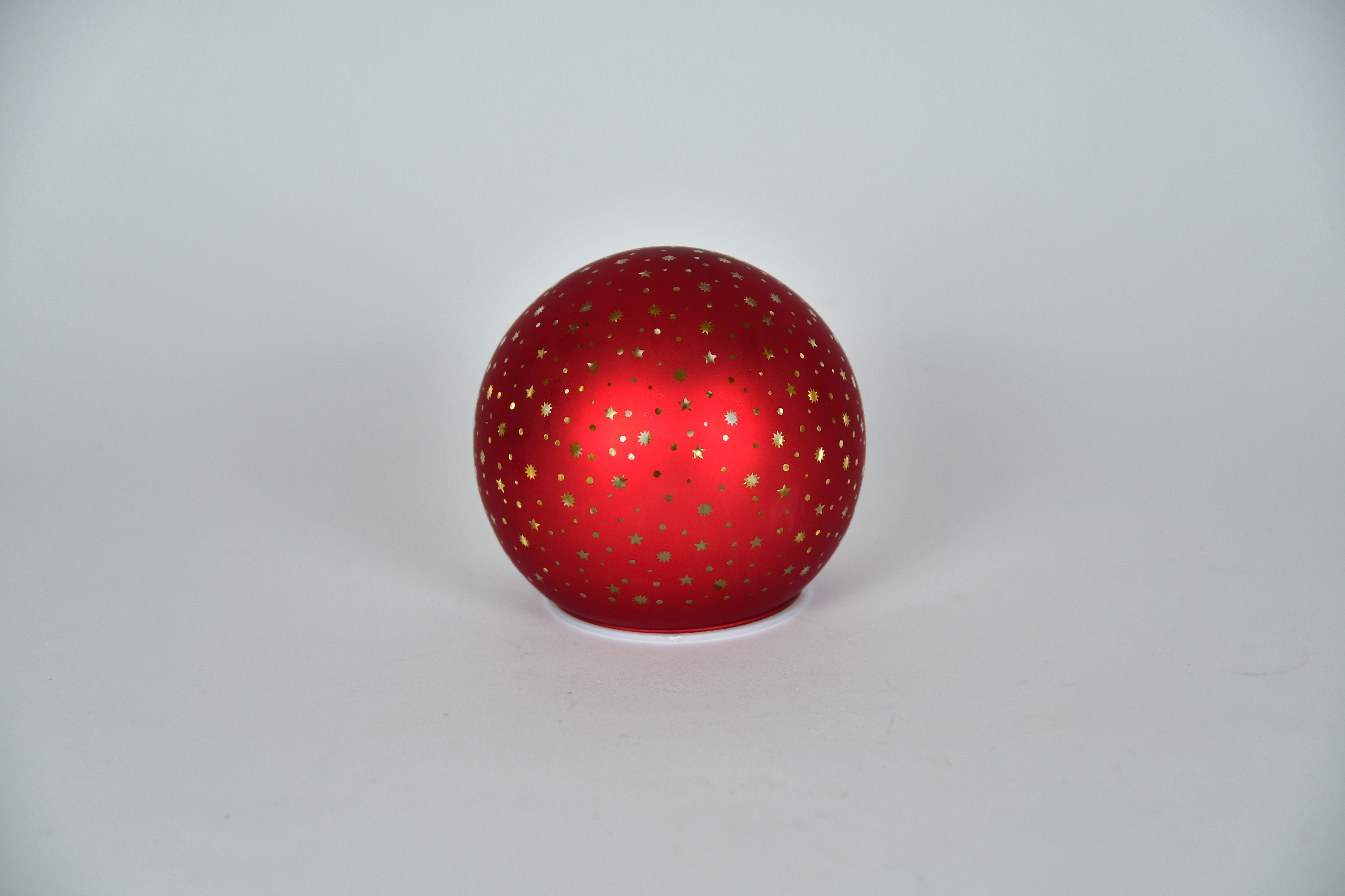 Deko-Kugel 12cm Sterne-Rot