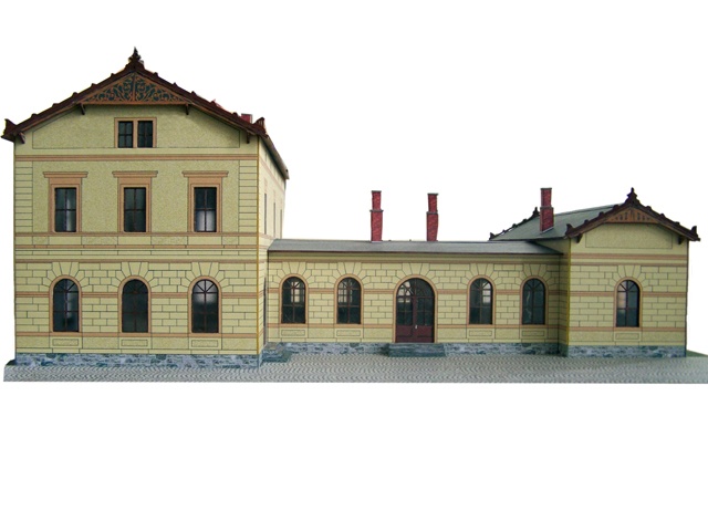 02-06-1-H0 - Bahnhof Schlettau - Empfangsgebäude
