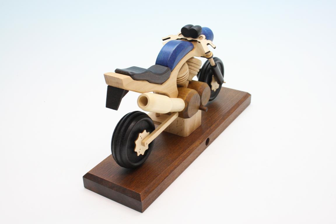 Raeuchermotorrad Touring blau  27 x8 x 16cm