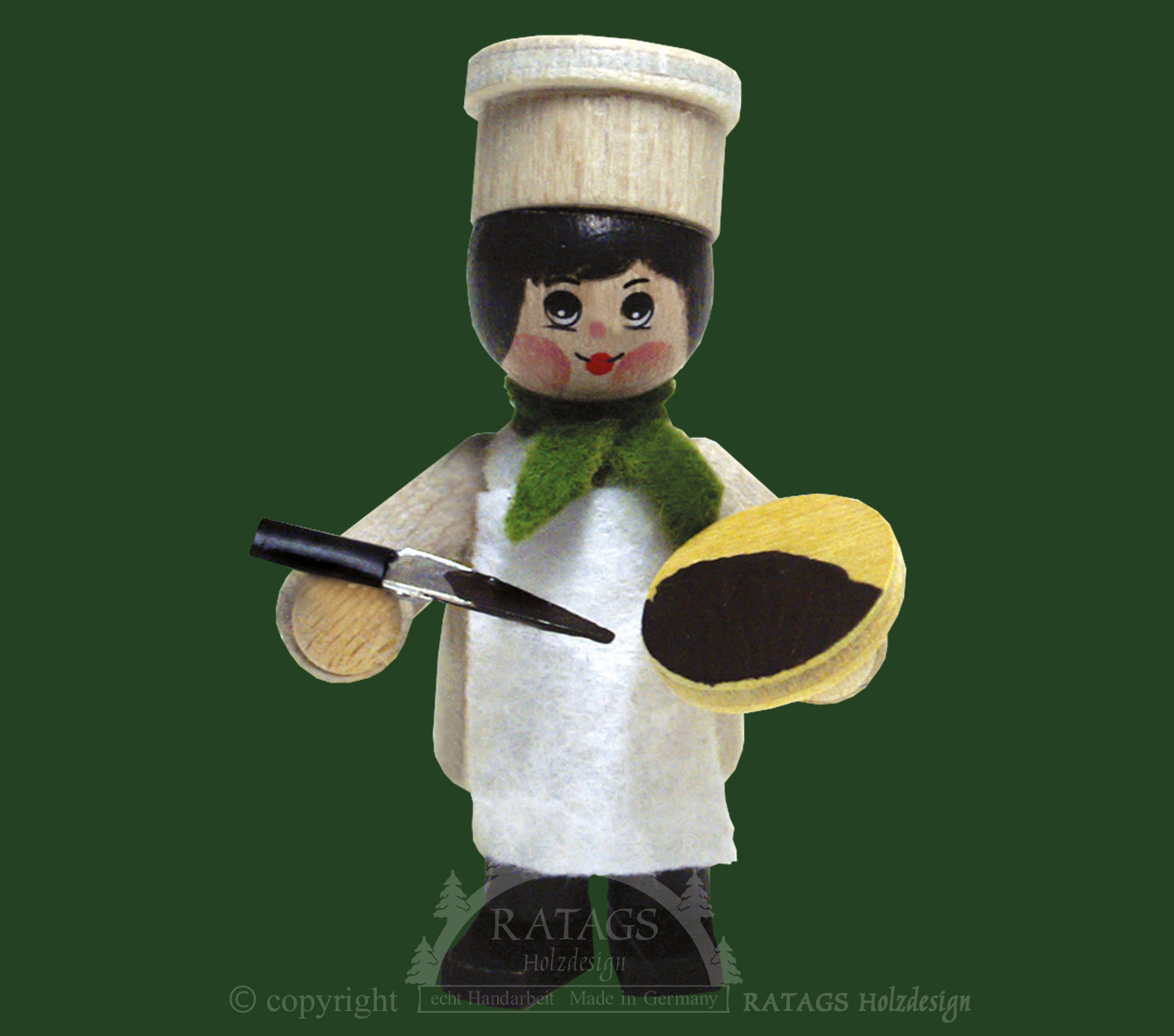 Figur, Tortenbäcker mit Messer