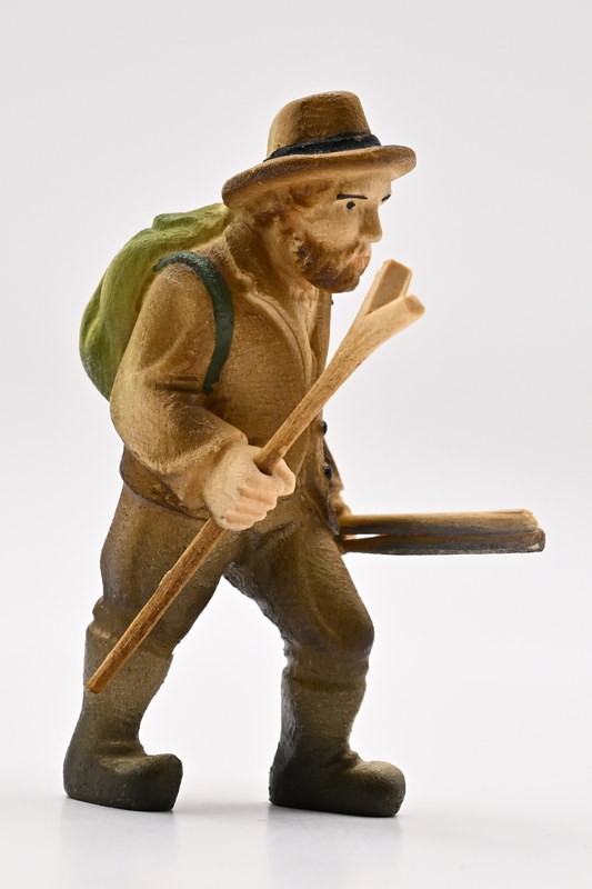 Jäger, Rucksack, Flinte, Hut, colorier 65 mm