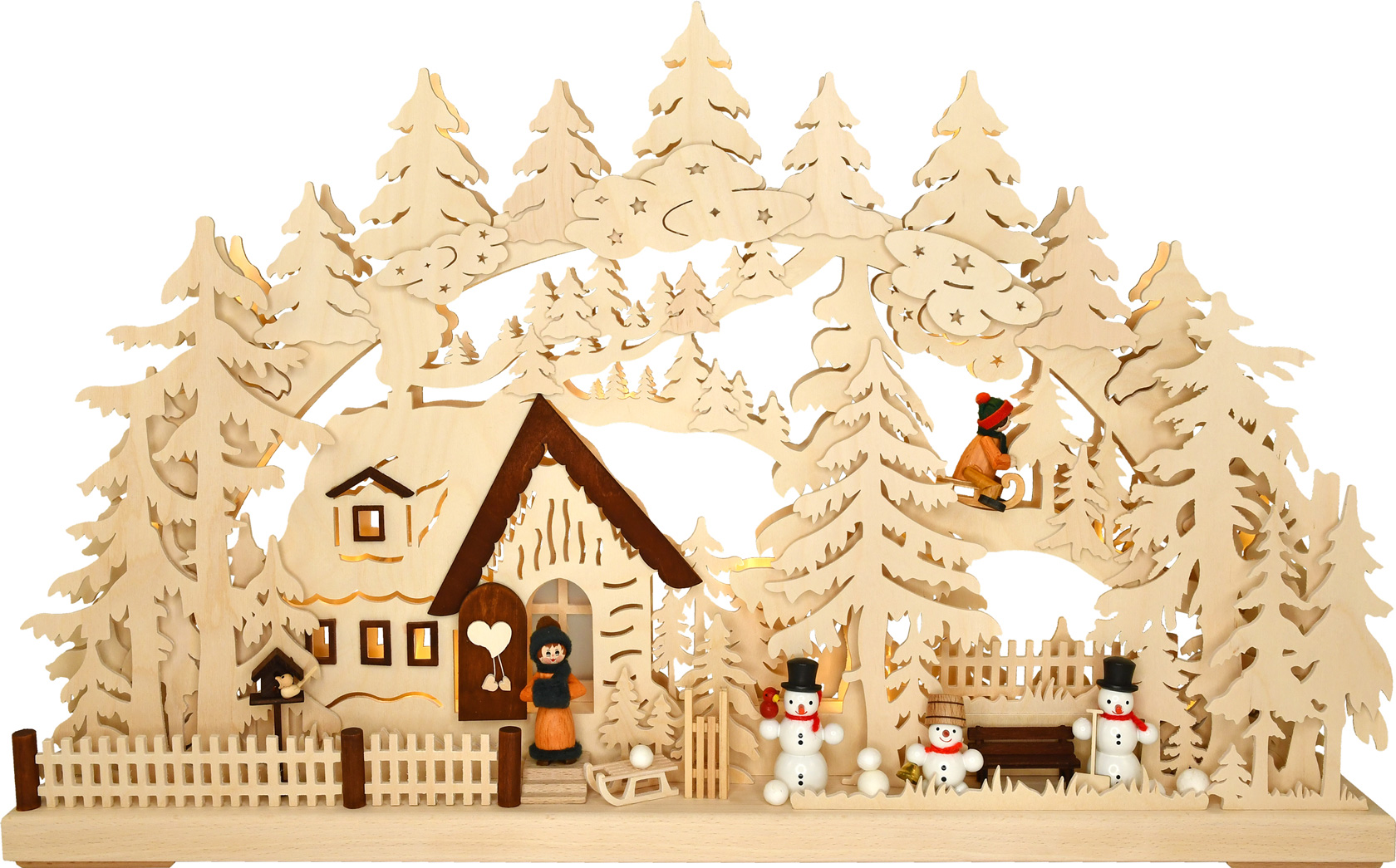 3D-Schwibbogen mittelgroß, Winterlandschaft