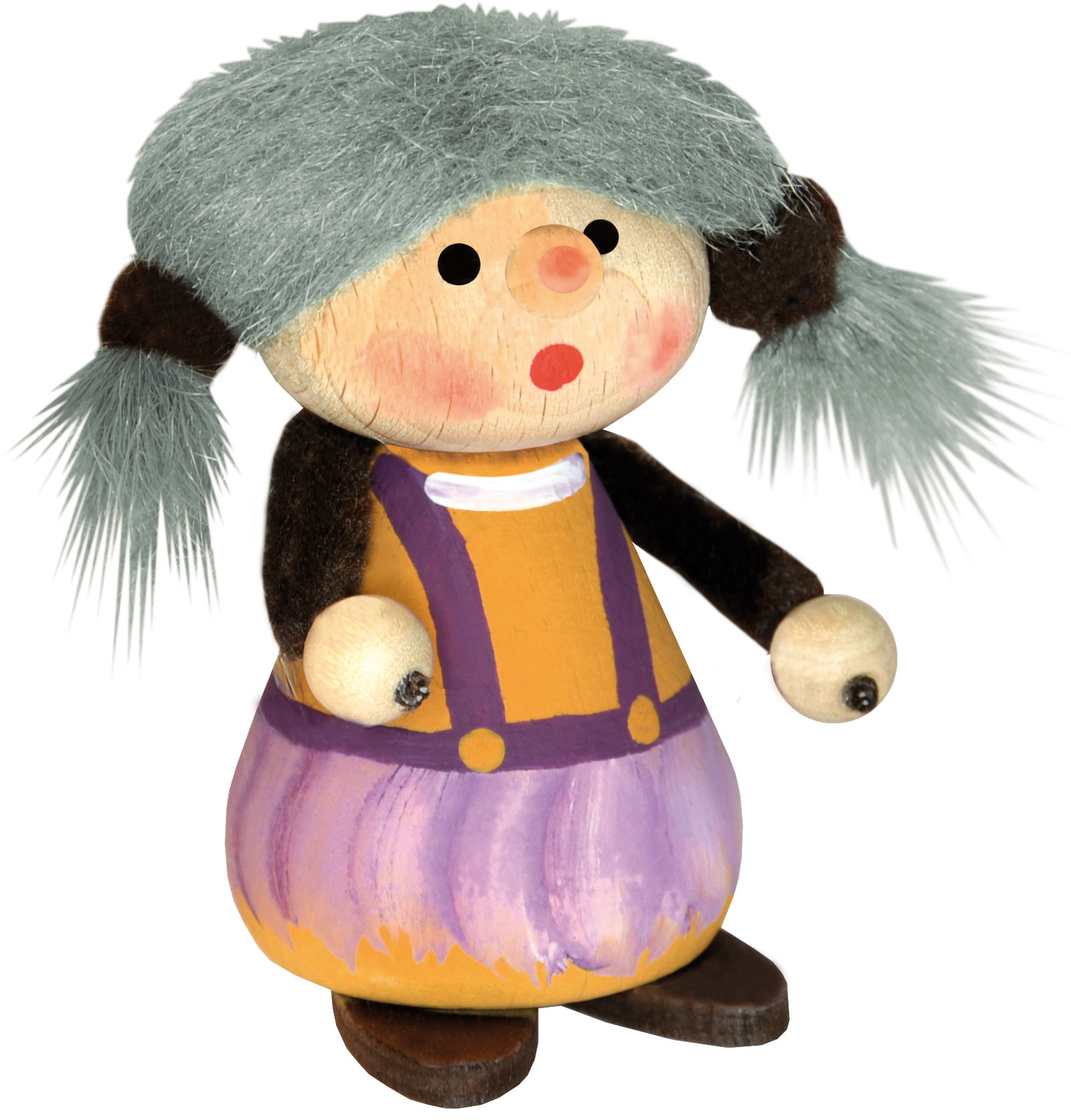 Figur zum Basteln Die Witzigen, Mädchen mit Zöpfen
