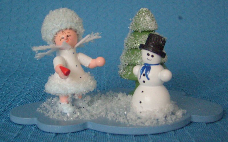 Schneeflöckchen mit Schneemann- vorrätig 1 Stück