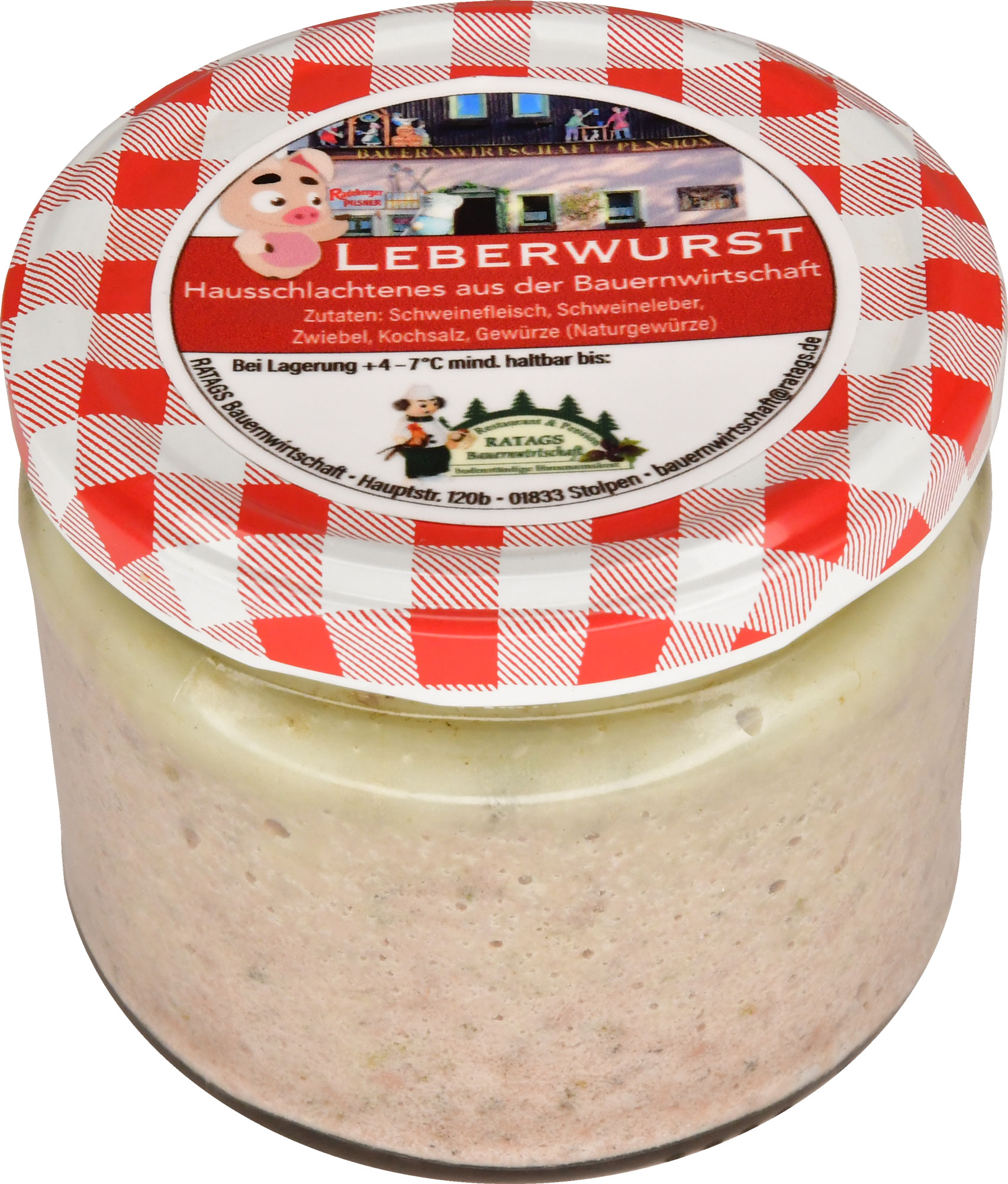 Leberwurst im Glas vom Schwein / 260g Wurstglas