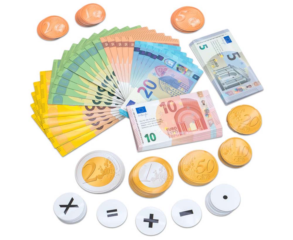 Euro Rechengeld in Kasse