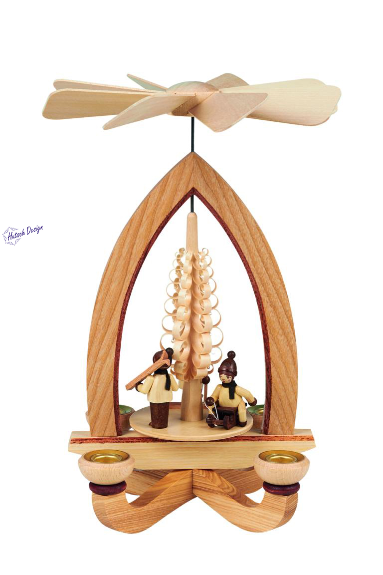 Pyramide mit Winterkinder 28cm