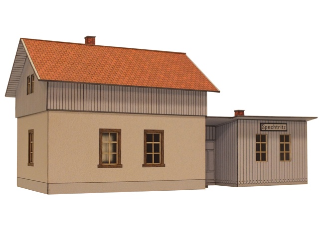02-16-4-1-H0 - Bahnhof Spechtritz