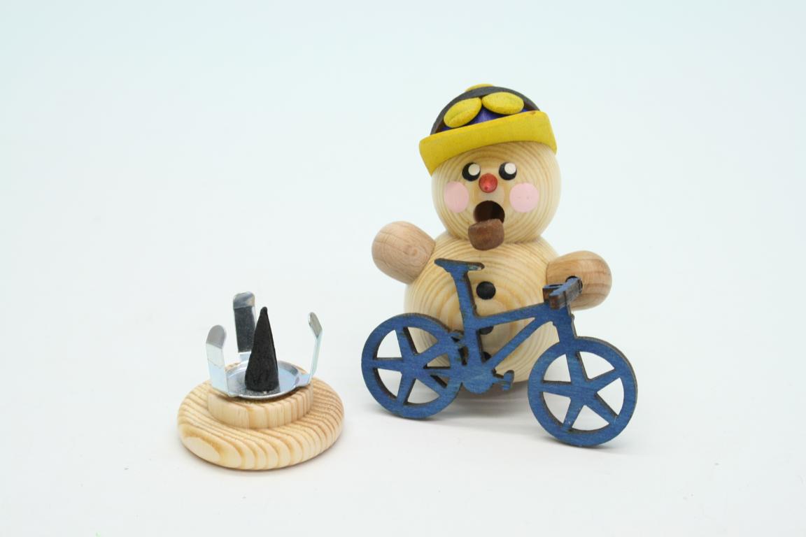 Mountainbiker natur mit blauem Bike 8cm
