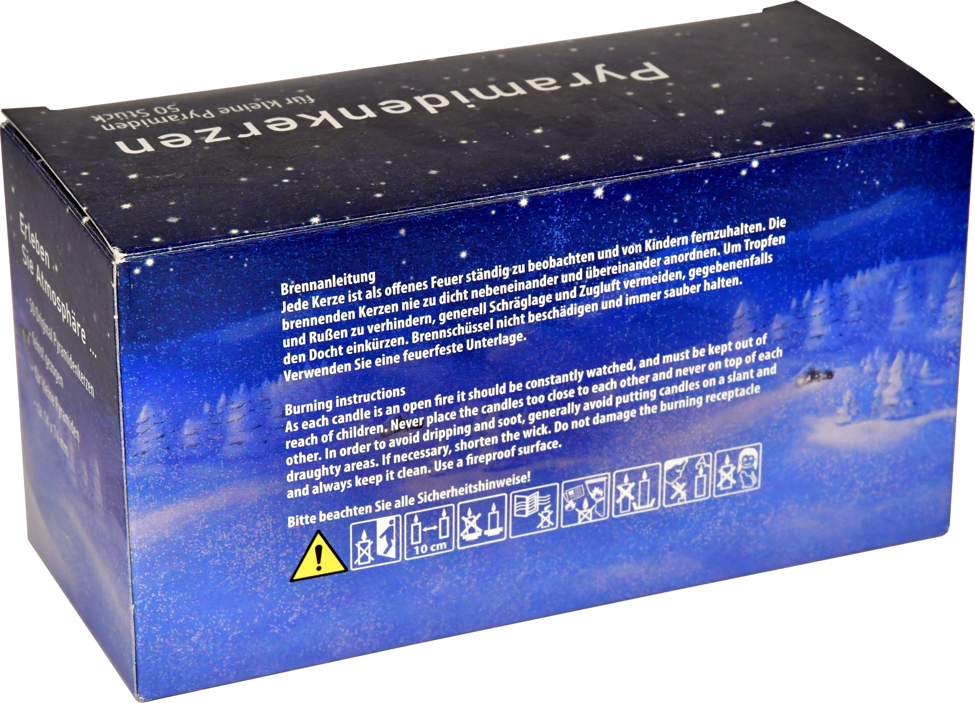 Pyramidenkerzen - rot 50 Stück pro Packung