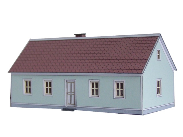 112-03-1 - 1-geschossiges Wohnhaus mit hellgrünen Putz