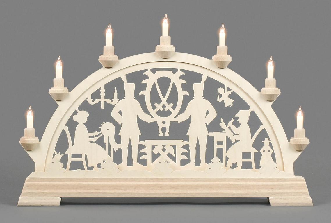 Schwibbogen mit Schwarzenberger Motiv, elektrisch beleuchtet